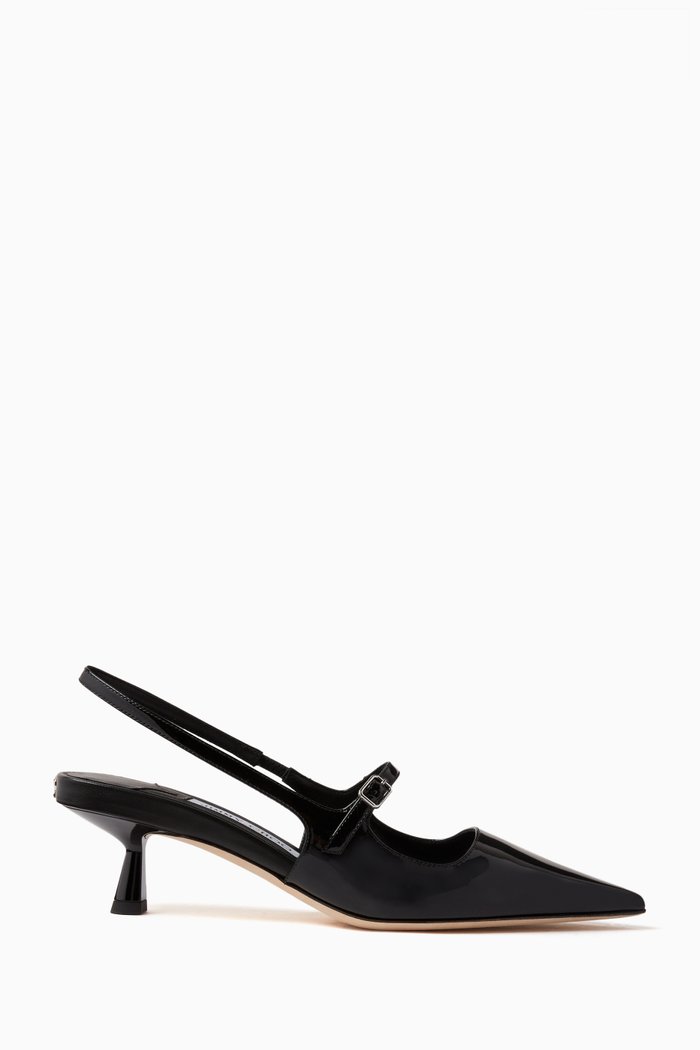 

Didi 45 Slingback Mules in Patent Leather, Black