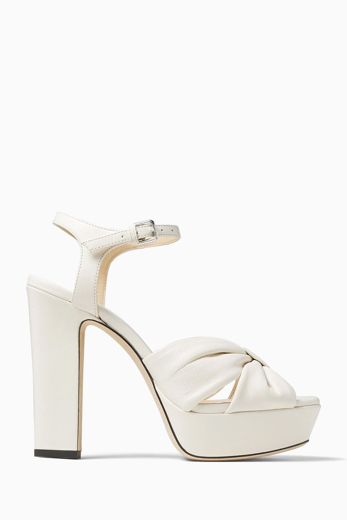 

Heloise 120 Platform Sandals in Nappa, Neutral