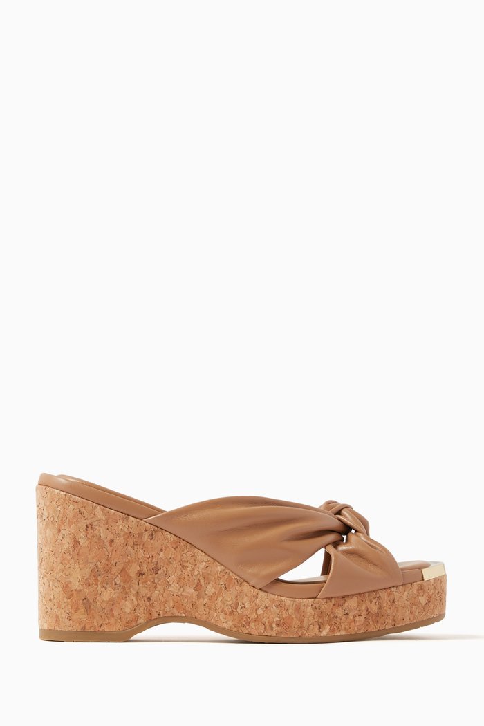 Avenue 95 Wedge in Nappa, Brown