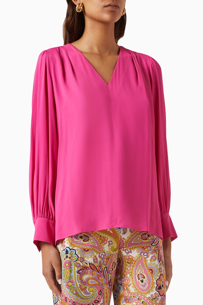 

Scoli Blouse in Crepe, Pink