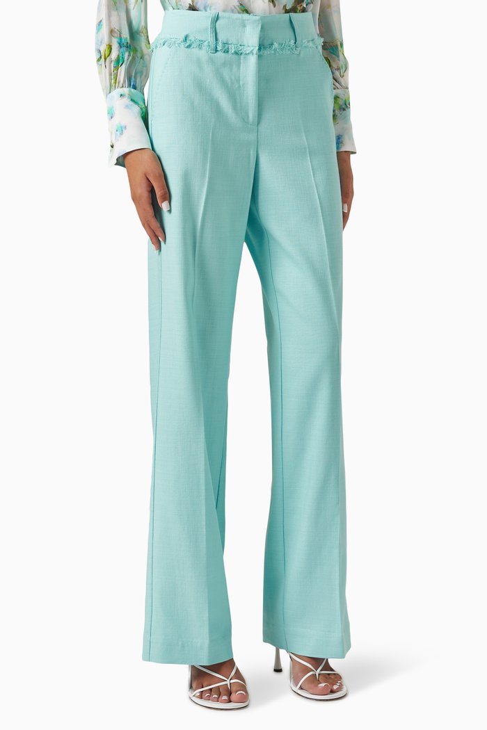 Agave Flared Pants in Stretch-viscose, Blue