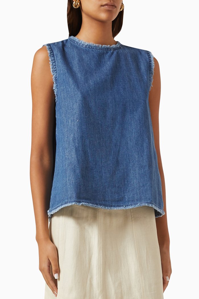 

Kaki Blouse in Denim, Blue