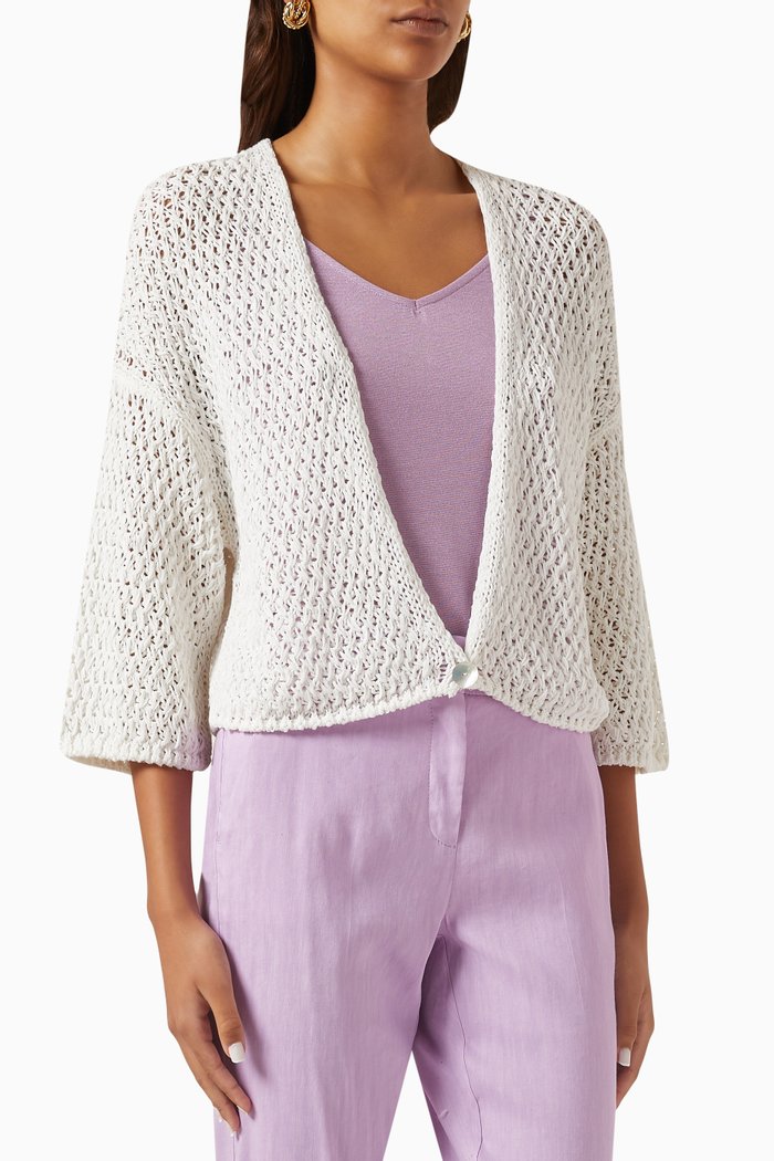 

Eretto Cardigan in Knit, White