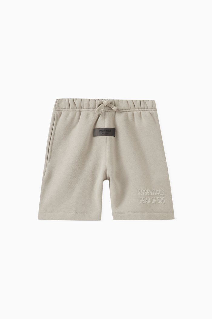 Logo Shorts in Cotton-fleece, Green