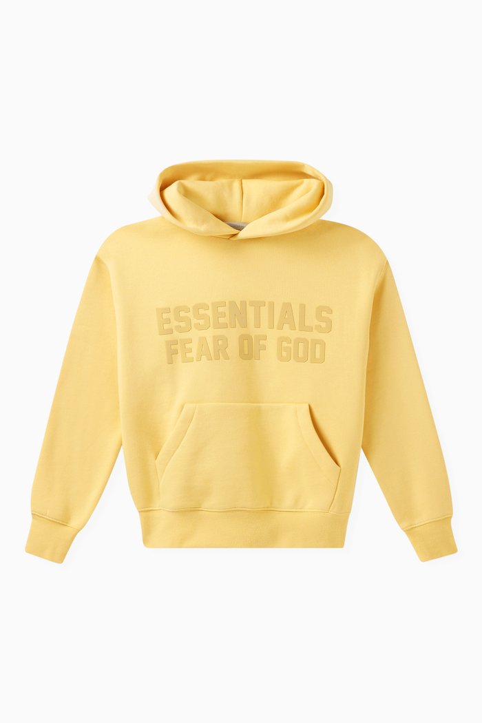 

Essentials Hoodie in Cotton-fleece, Yellow