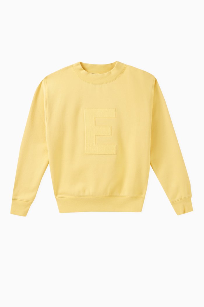 Logo Hoodie in Cotton-fleece, Yellow