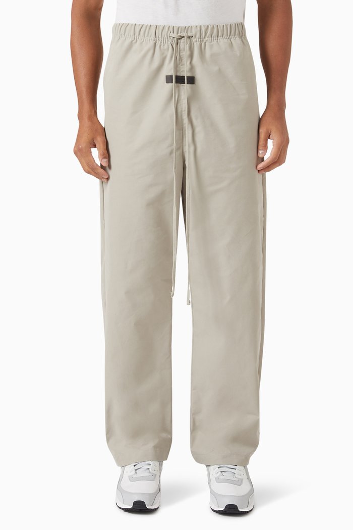 Relaxed Pants in Cotton Blend, Grey