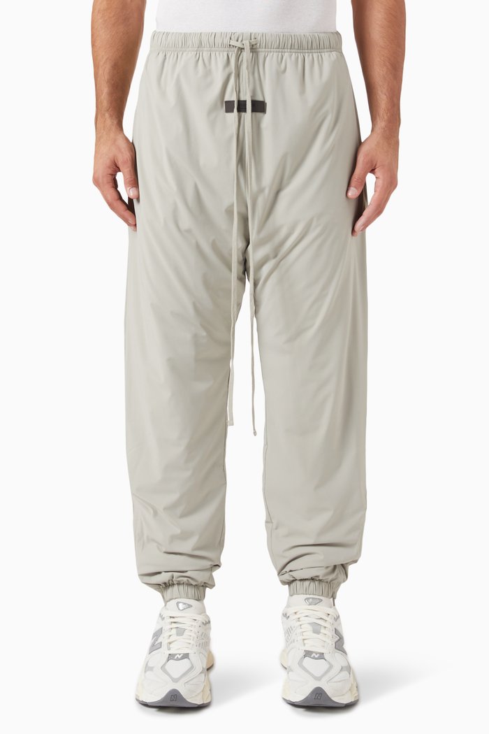 Logo Track Pants in Nylon, Grey