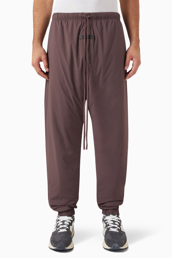 Logo Track Pants in Nylon, Purple