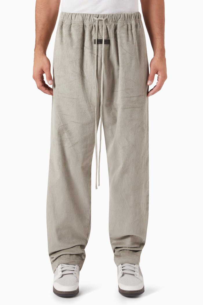 

Logo Trousers in Corduroy, Grey