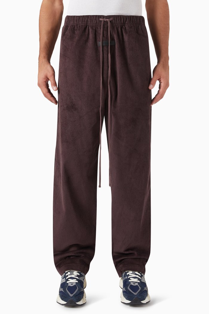 

Logo Trousers in Corduroy, Purple