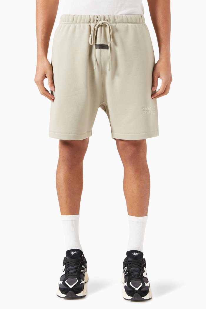 

Logo Sweatshorts in Cotton-blend Fleece, Grey