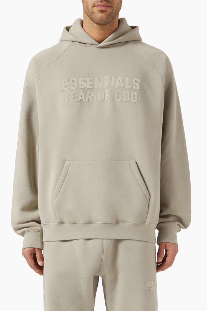 

Logo Hoodie in Cotton-fleece, Grey