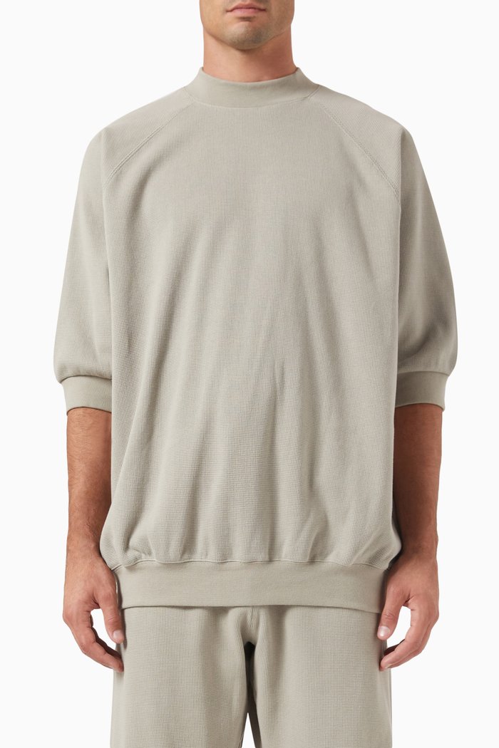 

Logo SS Sweatshirt in Heavy Waffle, Grey