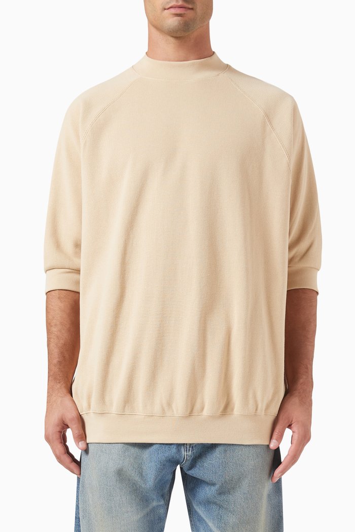 

Logo SS Sweatshirt in Heavy Waffle, Neutral
