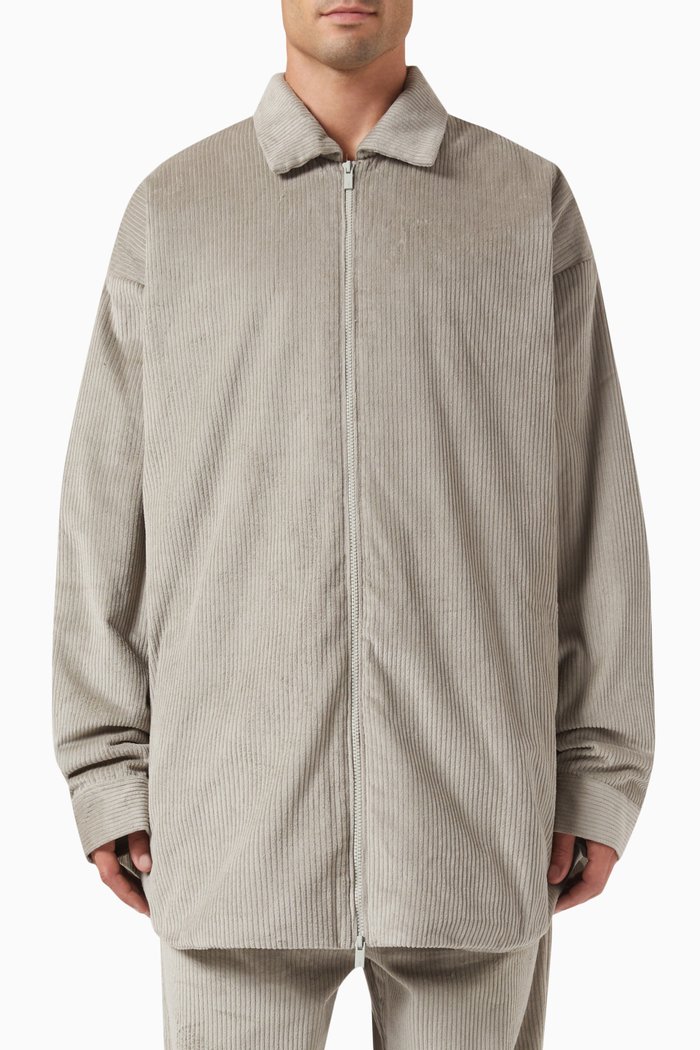

Shirt Jacket in Corduroy, Grey