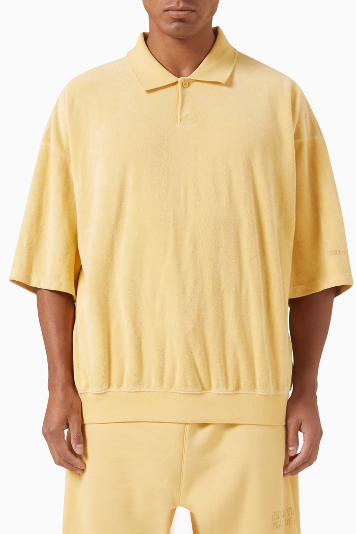 

Short-sleeve Polo in Terry Clooth, Yellow