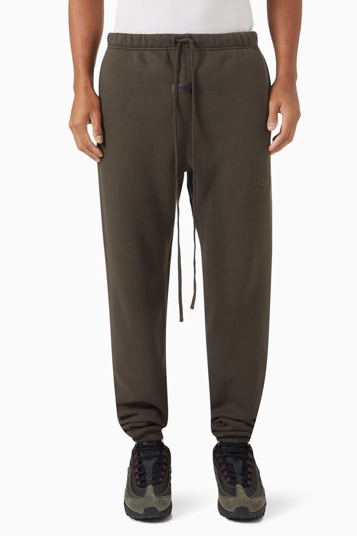 

Logo Sweatpants in Cotton-blend Fleece, Black