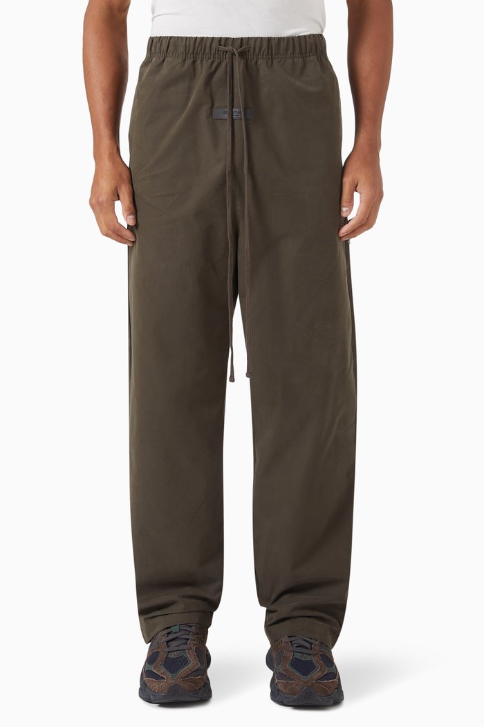 

Relaxed Pants in Cotton Blend, Black