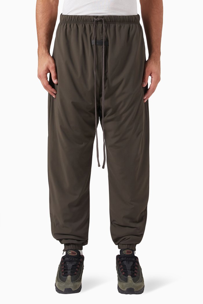 

Track Pants in Woven Nylon, Black