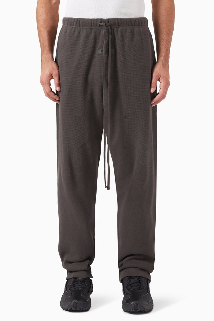 

Relaxed Logo Sweatpants in Heavy Waffle, Black