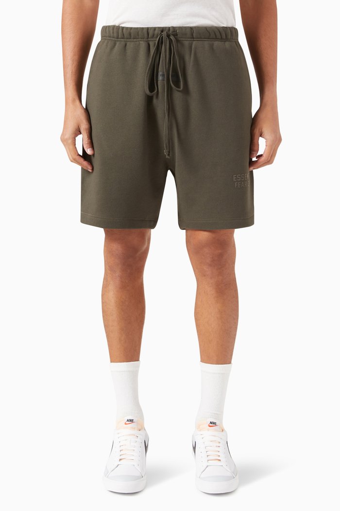 

Logo Sweatshorts in Cotton-blend Fleece, Black