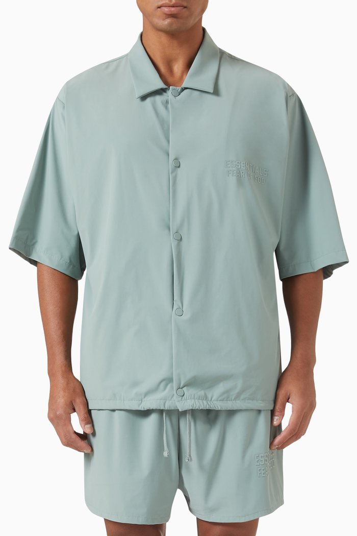 

Short-sleeve Shirt in Nylon, Blue