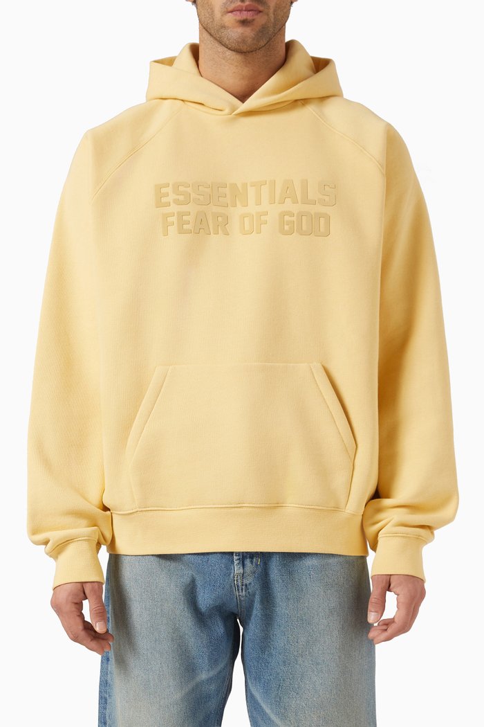 

Logo Hoodie in Cotton-fleece, Yellow