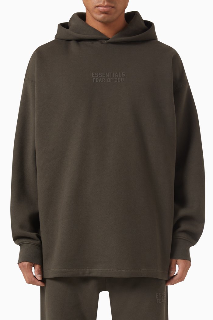 

Relaxed Hoodie in Heavyweight Fleece, Black