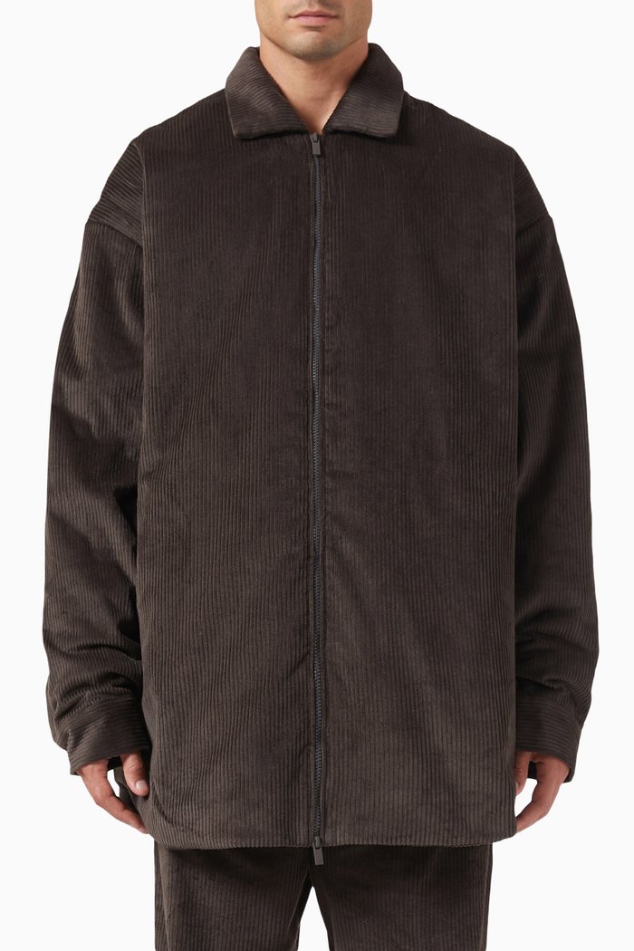 

Shirt Jacket in Corduroy, Black