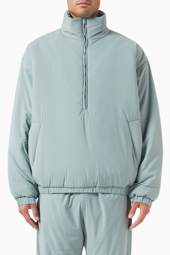 

Puffer Jacket in Woven Nylon, Blue