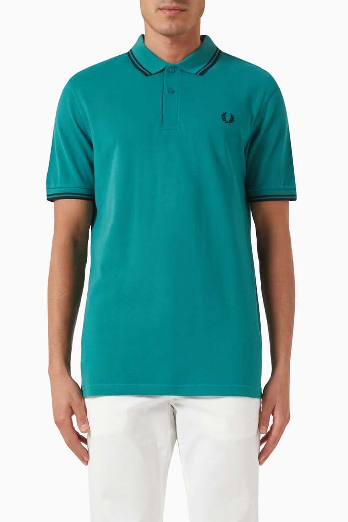 

Polo Shirt in Cotton Piqué, Blue