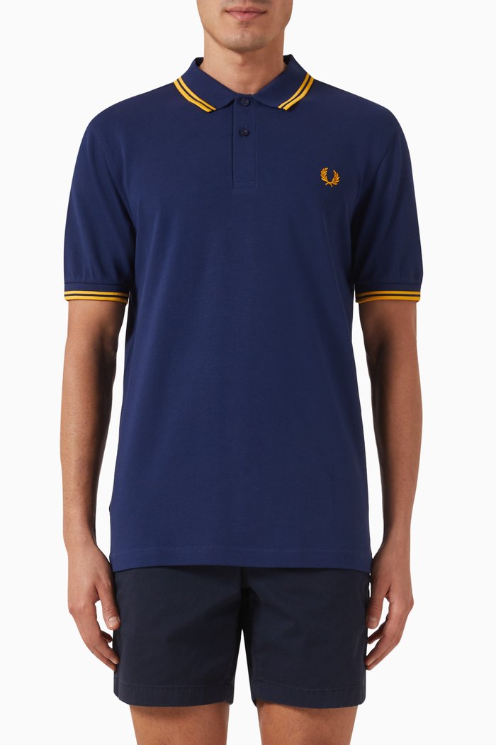 

Polo Shirt in Cotton Piqué, Blue
