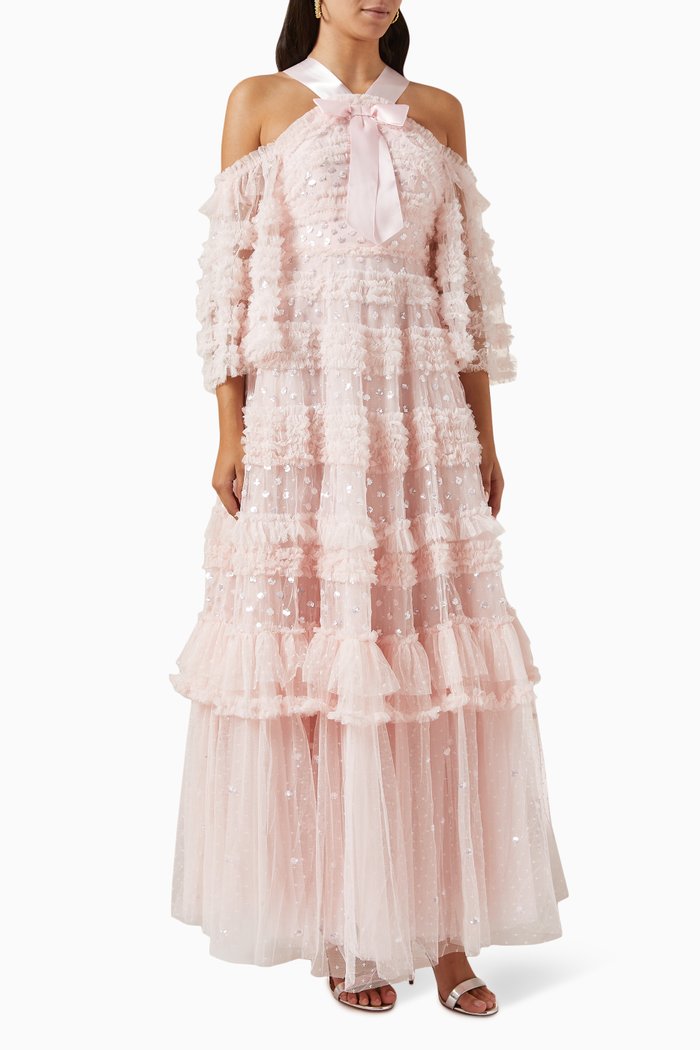 

Vivian Off-shoulder Gown, Pink