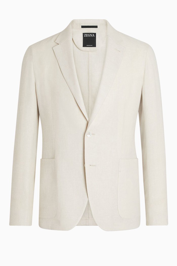 

Shirt Jacket in Linen, Neutral