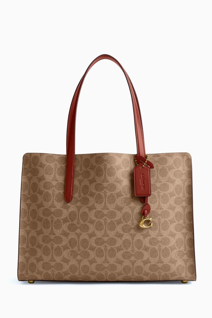 

Carter Signature-print Carryall Tote Bag in Coated-canvas, Neutral