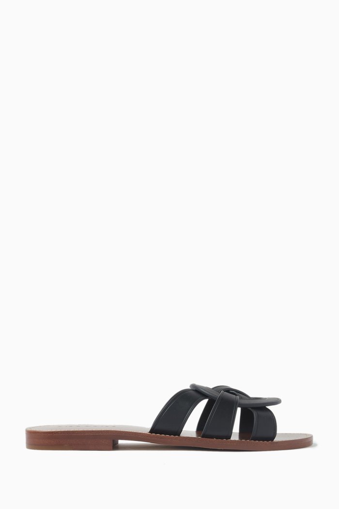 

Issa Sandals in Leather, Black