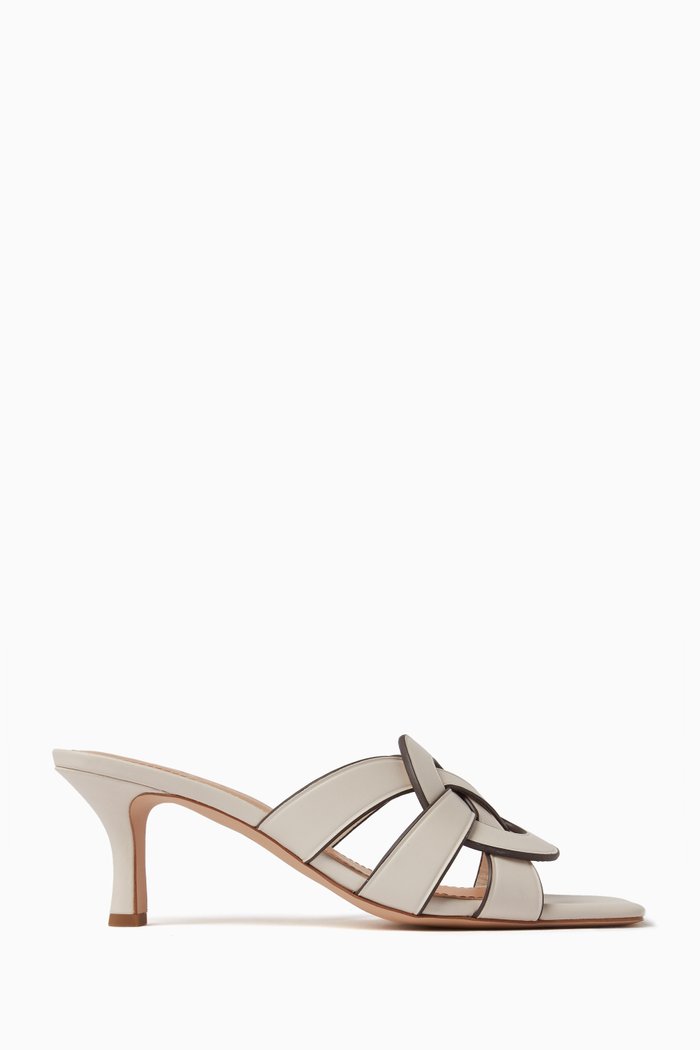 

Tillie Mule Sandals in Leather, White