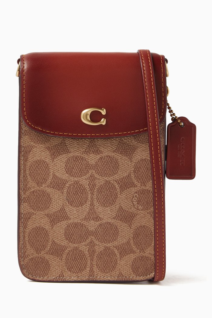 

Phone Crossbody Bag in Signature Canvas, Neutral