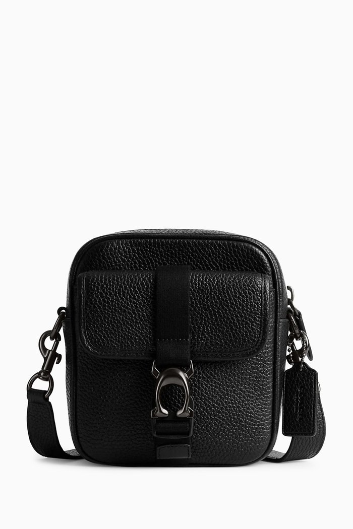 

Beck Crossbody Bag in Leather, Black