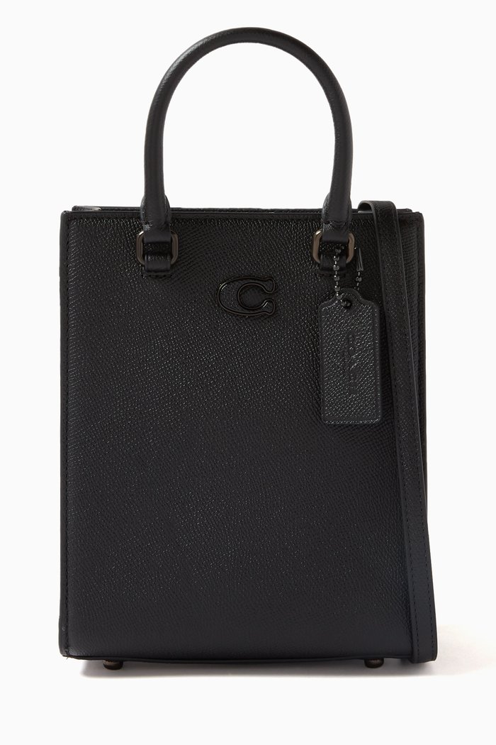 

Tote 16 Bag in Crossgrain Leather, Black