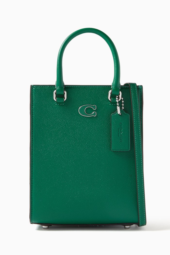 

Tote 16 Bag in Leather, Green