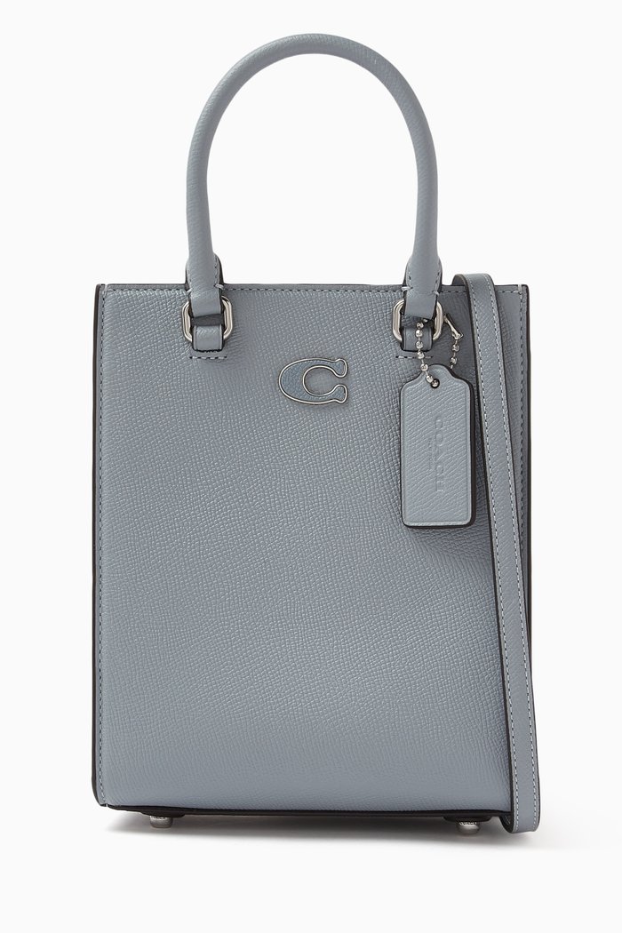 

Tote 16 Bag in Leather, Grey