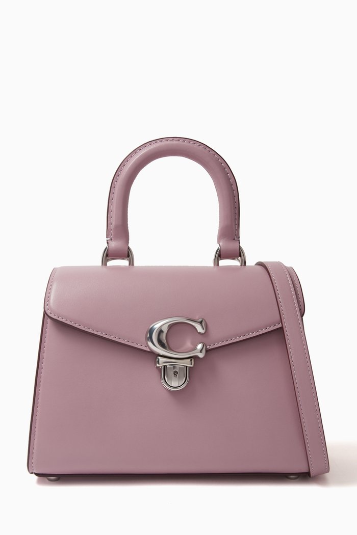 

Sammy Top-handle Bag in Leather, Purple
