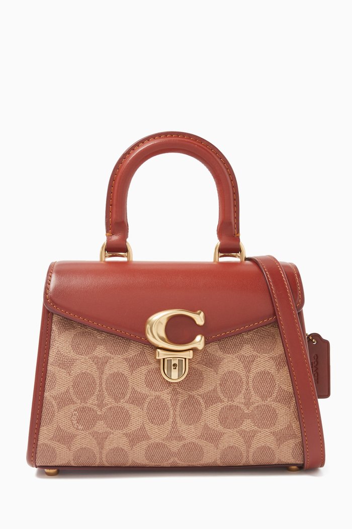 

Sammy Logo Top-handle Bag in Coated-canvas, Neutral