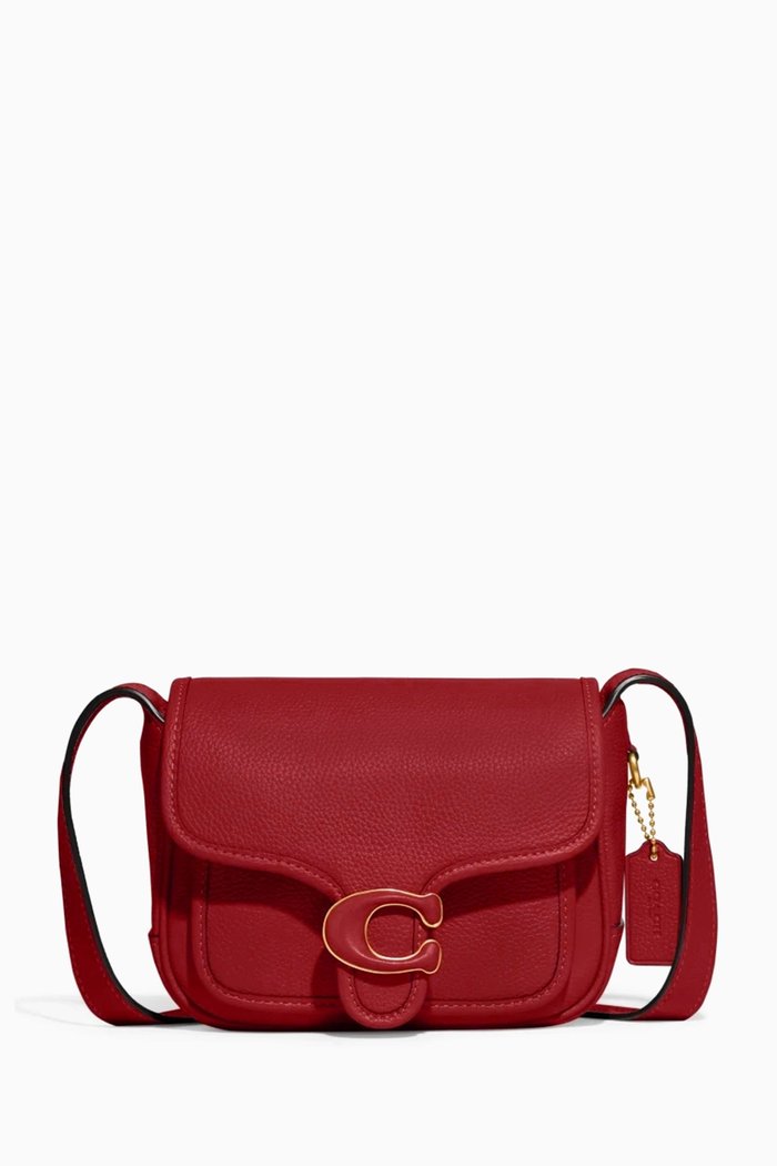 

Tabby Messenger 19 in Pebble Leather, Red