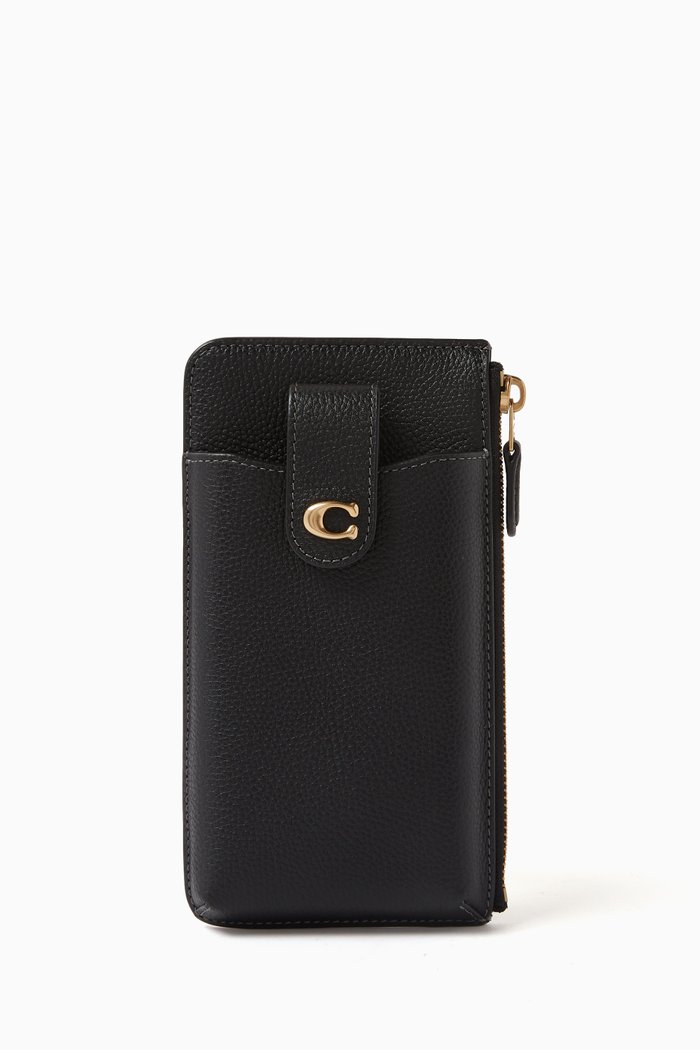 

Essential Phone Wallet in Pebble Leather, Black