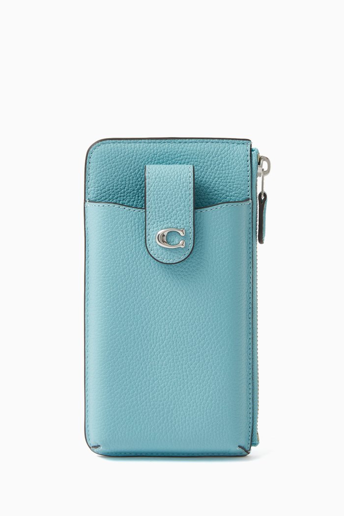 

Essential Phone Wallet in Pebble Leather, Brown