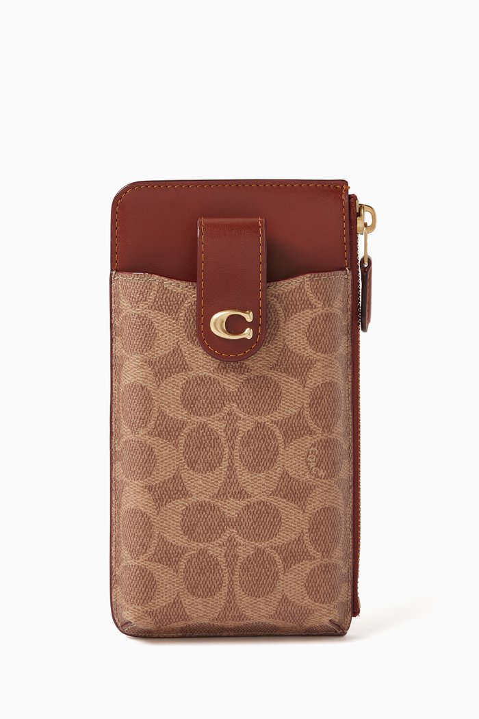 

Essential Phone Wallet in Signature Canvas, Neutral