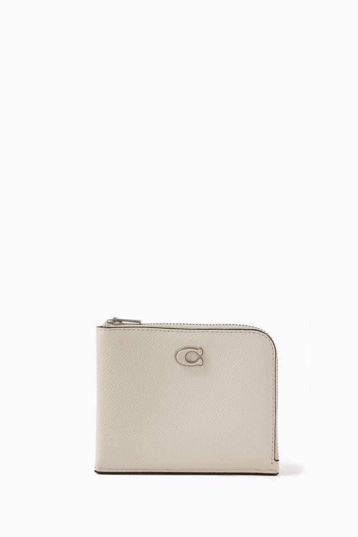 

3-in-1 Zip Wallet in Pebbled Leather, Multicolour